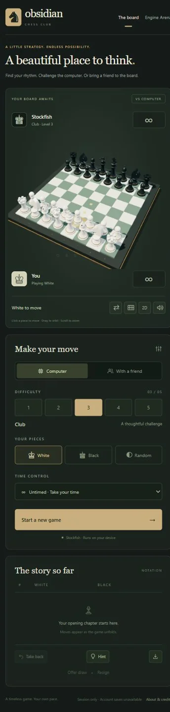 Phone layout with White's e2 pawn selected and legal destinations highlighted.