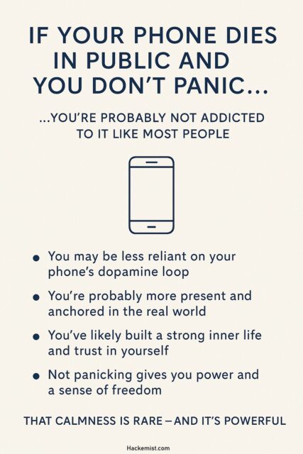 If your phone dies in public and you don’t panic, you’re probably not addicted to it like most people