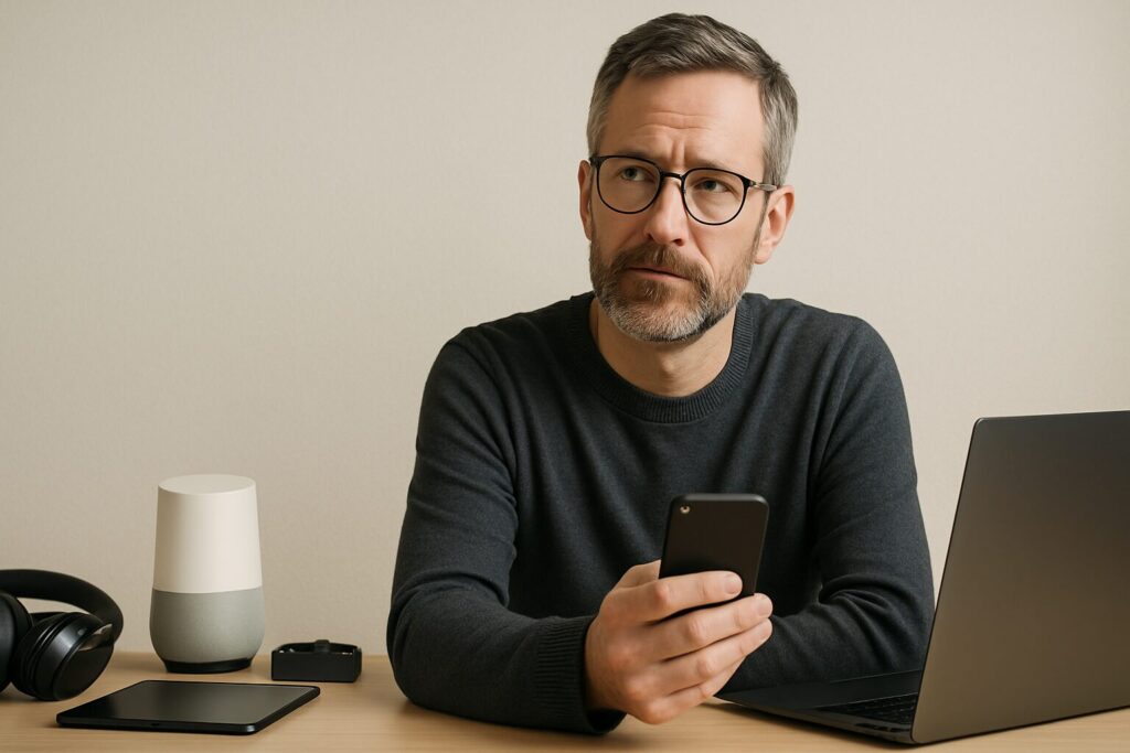 A man holding a phone