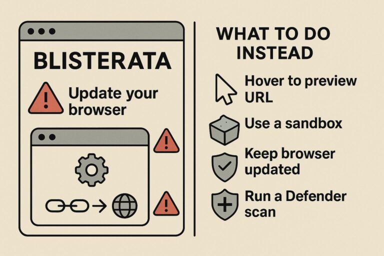 If someone sends you a link to “Blisterata,” don’t click it before reading this